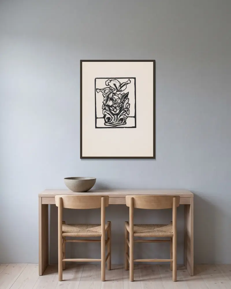 Irys i waza, Roger Fry w ramie na ścianie