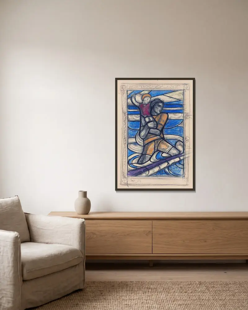 H. Christoffel, 1926 – Nr. 2 von Richard Nicolaüs Roland Holst gerahmt an einer Wand