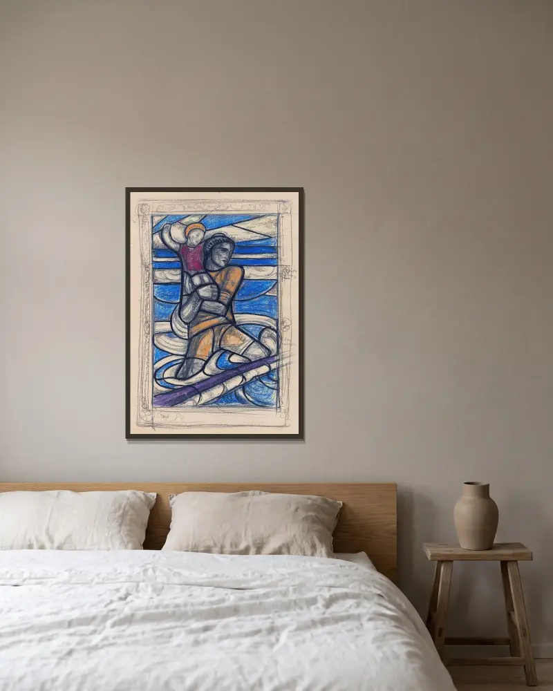 H. Christoffel, 1926 – Nr. 2 von Richard Nicolaüs Roland Holst gerahmt an einer Wand