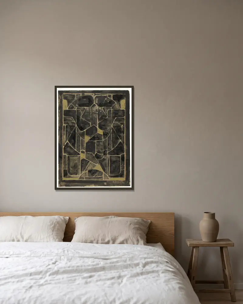 Kiemcel II von Richard Nicolaüs Roland Holst gerahmt an einer Wand