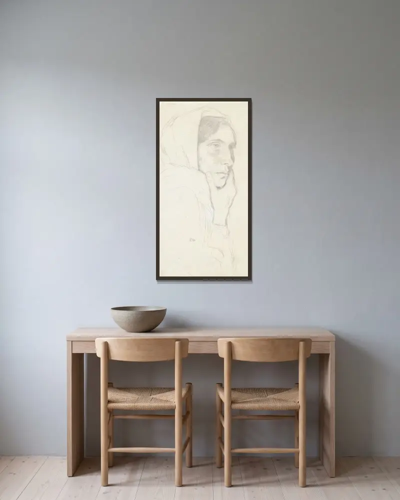 Marie Hamel i De Opstandelingen av Henriëtte Roland Holst-van der Schalk av Richard Nicolaüs Roland Holst inramad på en vägg
