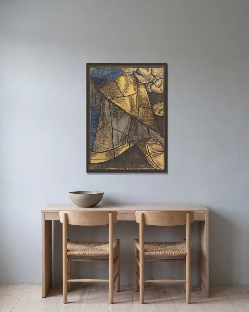 Projekt witraża w północnym transepcie katedry w Utrechcie 11, Richard Nicolaüs Roland Holst w ramie na ścianie