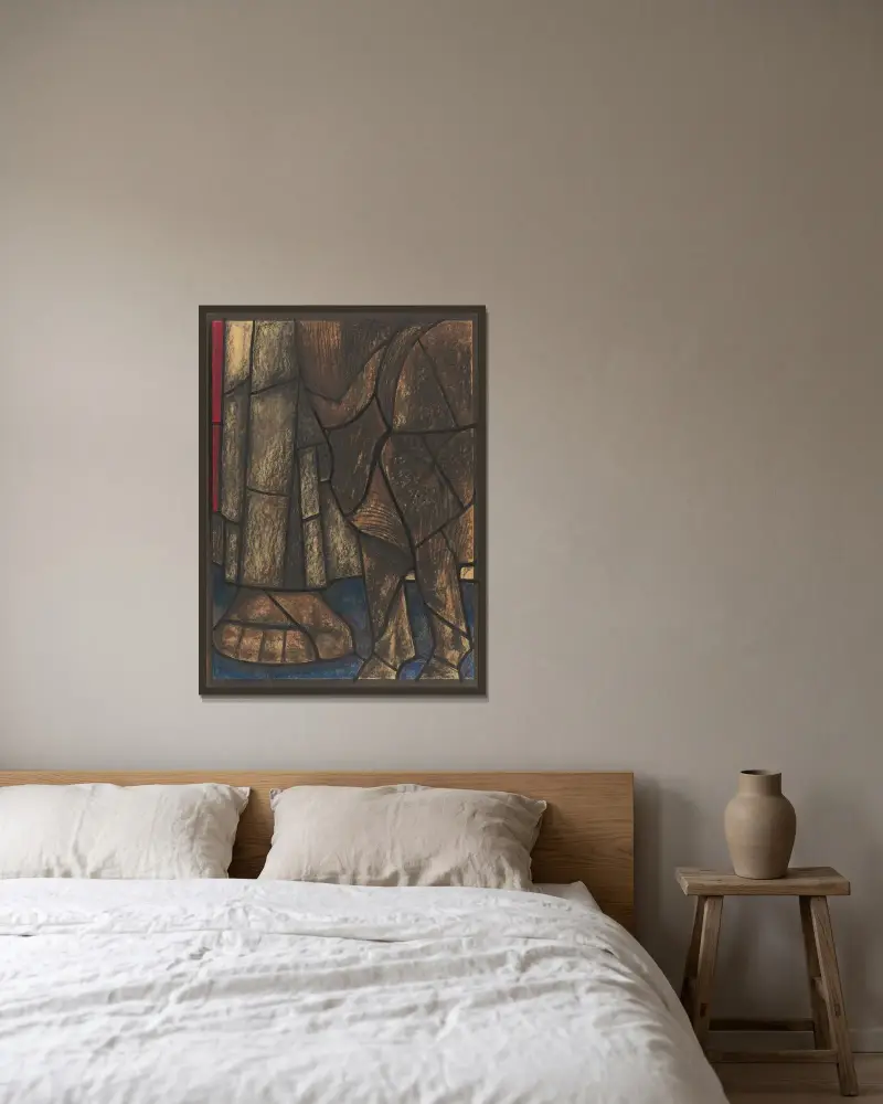 Projekt witraża w północnym transepcie katedry w Utrechcie 24, Richard Nicolaüs Roland Holst w ramie na ścianie