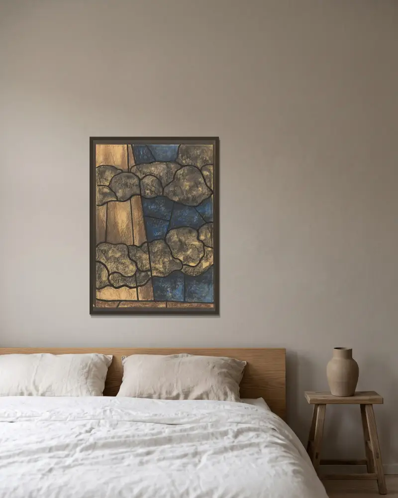 Entwurf für ein Fenster im nördlichen Querschiff des Doms zu Utrecht 37 von Richard Nicolaüs Roland Holst gerahmt an einer Wand