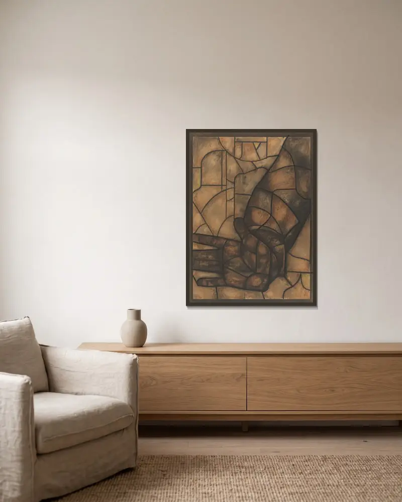 Entwurf für ein Fenster im nördlichen Querschiff des Doms zu Utrecht 40 von Richard Nicolaüs Roland Holst gerahmt an einer Wand