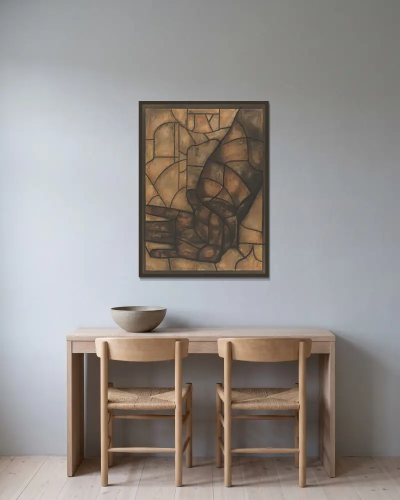 Entwurf für ein Fenster im nördlichen Querschiff des Doms zu Utrecht 40 von Richard Nicolaüs Roland Holst gerahmt an einer Wand