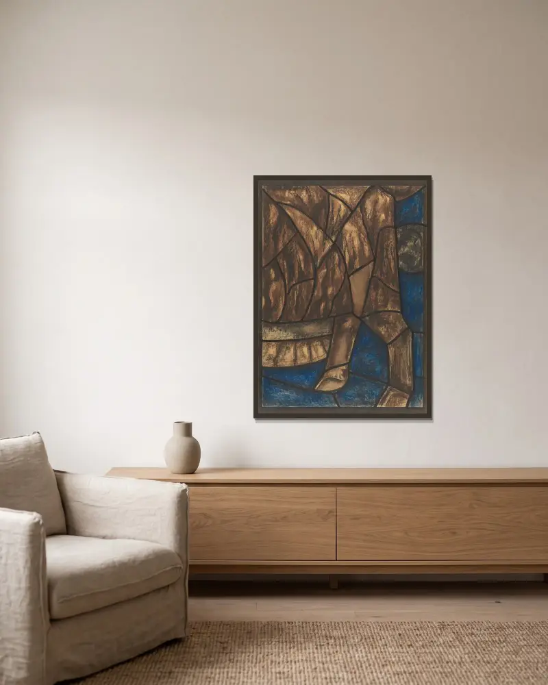 Entwurf für ein Fenster im nördlichen Querschiff des Doms zu Utrecht 45 von Richard Nicolaüs Roland Holst gerahmt an einer Wand