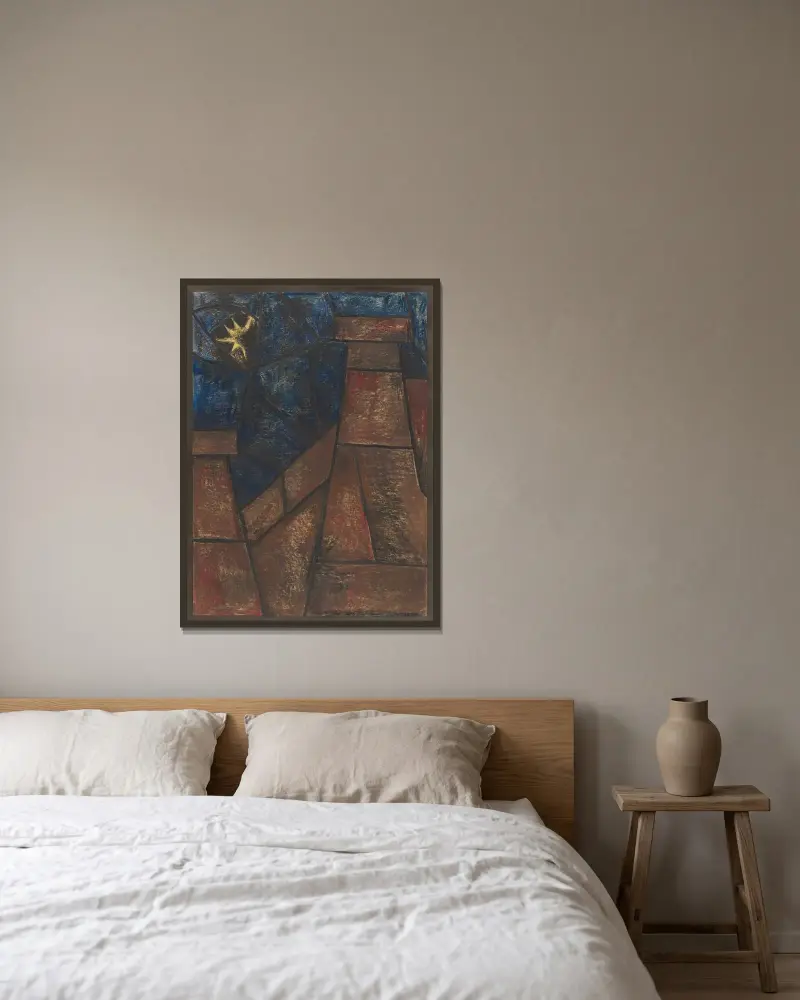 Design för fönster i norra tvärskeppet i Domkyrkan i Utrecht 54 av Richard Nicolaüs Roland Holst inramad på en vägg