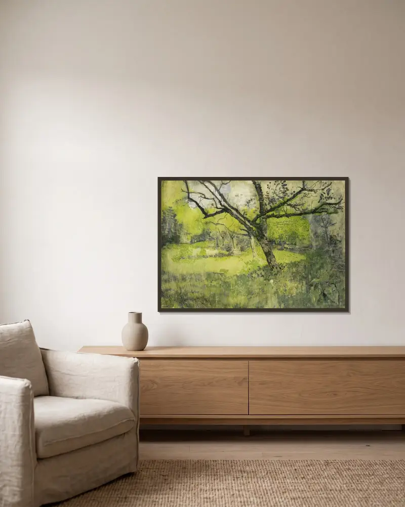 Obstgarten bei Eemnes von Richard Nicolaüs Roland Holst gerahmt an einer Wand