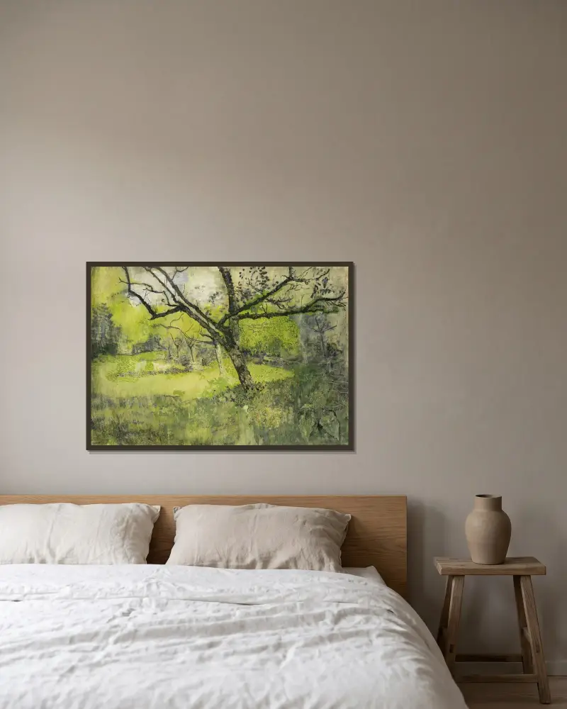Obstgarten bei Eemnes von Richard Nicolaüs Roland Holst gerahmt an einer Wand
