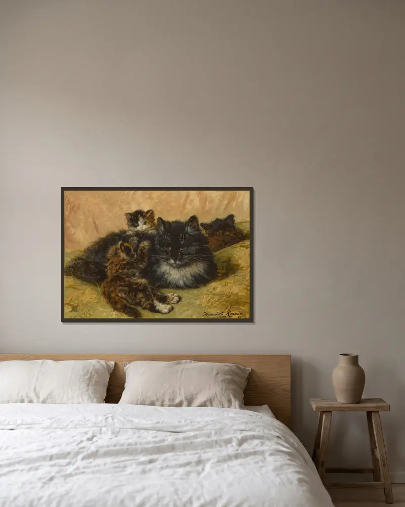 Přátelská provokace, Henriëtte Ronner-Knip v rámu na stěně