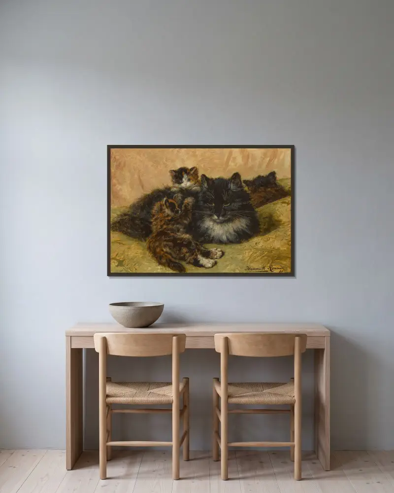 Přátelská provokace, Henriëtte Ronner-Knip v rámu na stěně