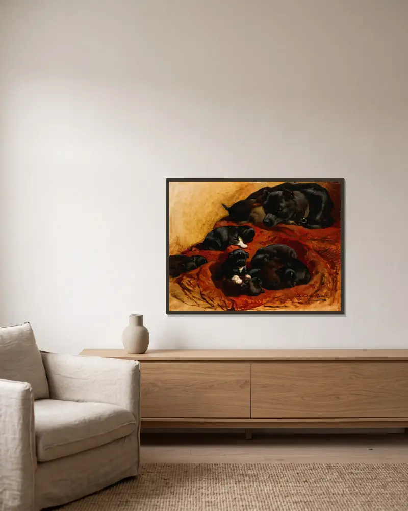 Dumna matka, Henriëtte Ronner-Knip w ramie na ścianie