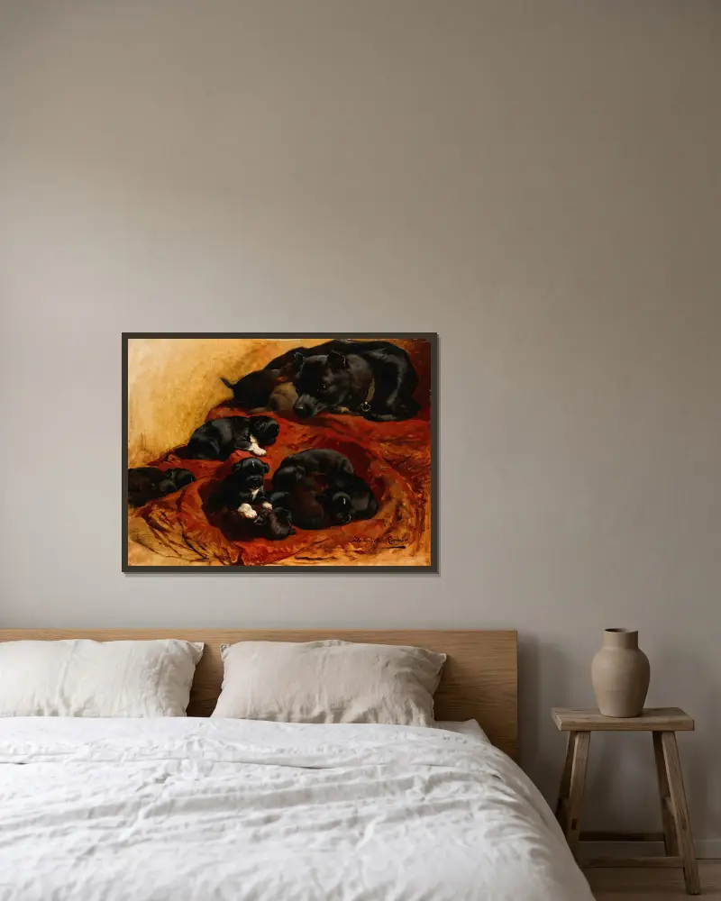 Dumna matka, Henriëtte Ronner-Knip w ramie na ścianie