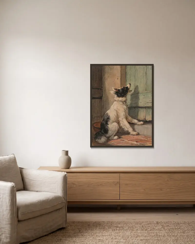 Čekání, Henriëtte Ronner-Knip v rámu na stěně