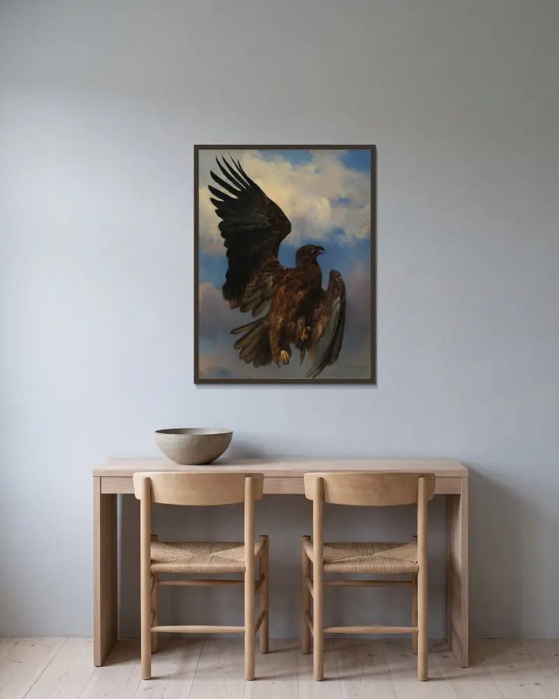 Zraněný orel, Rosa Bonheur v rámu na stěně