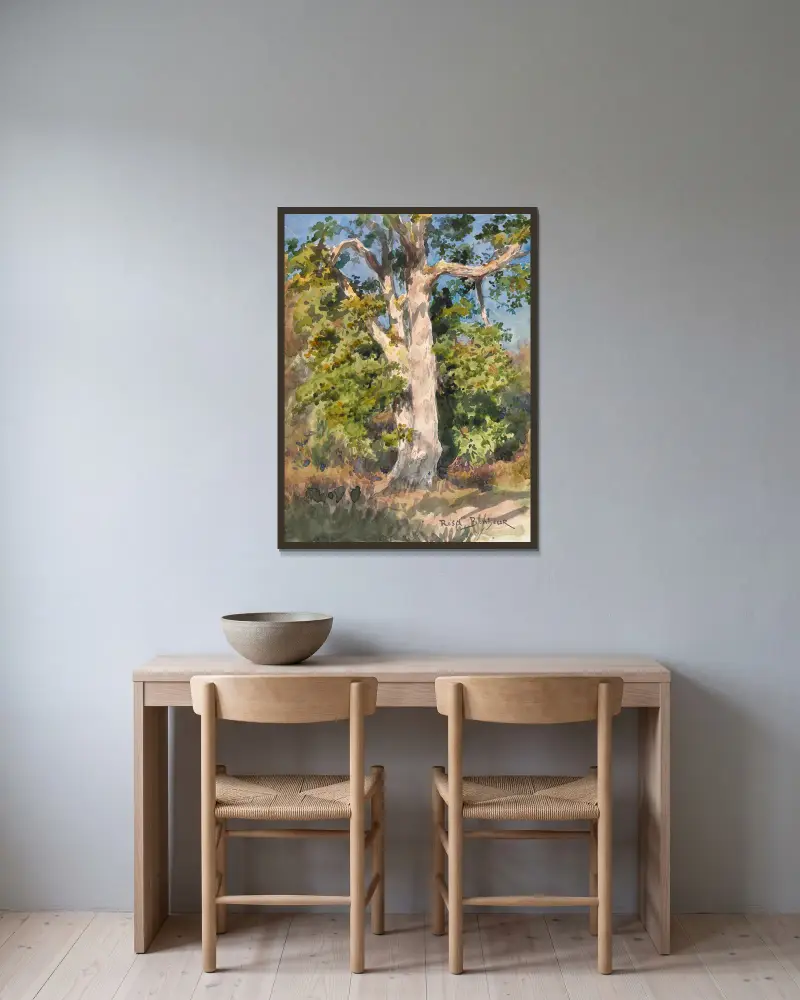 Studie stromu, Rosa Bonheur v rámu na stěně
