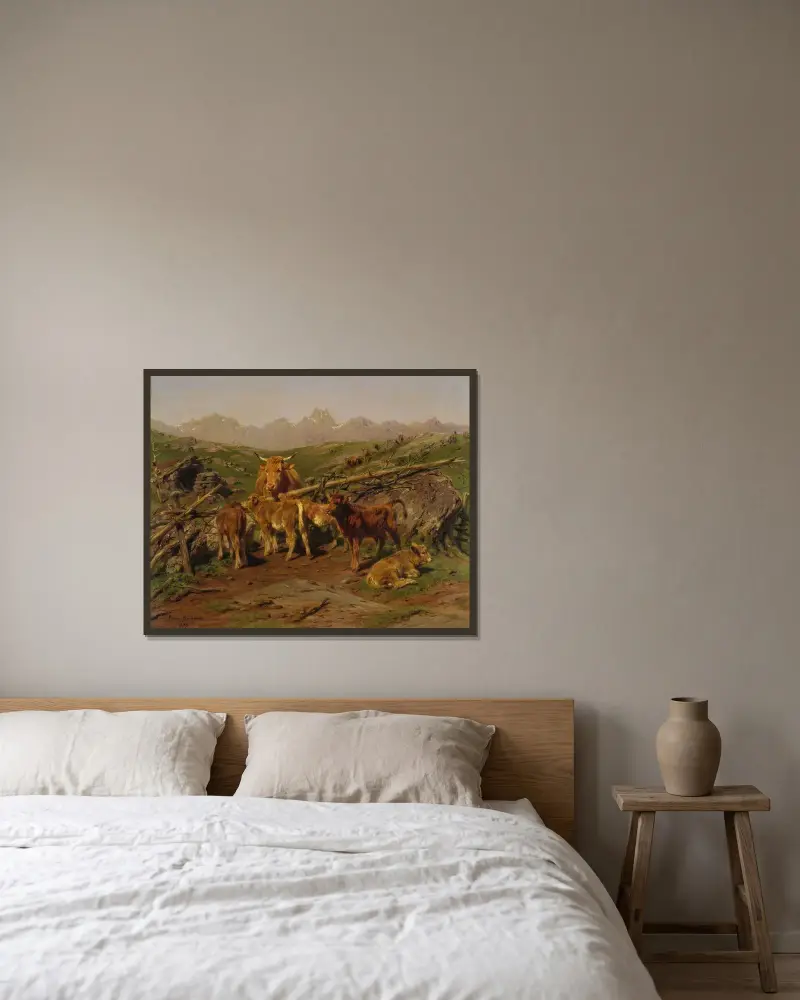 Odstavování telat, Rosa Bonheur v rámu na stěně