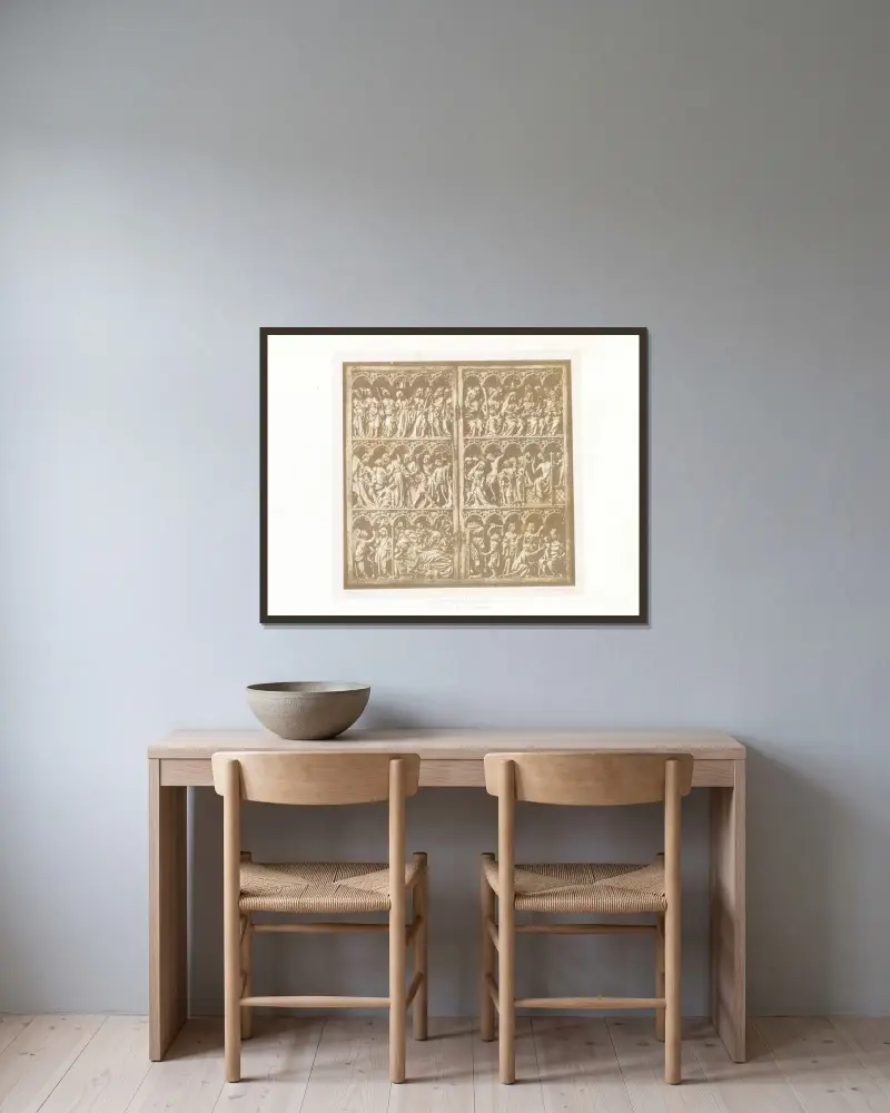 Diptyque – Travail Français av Joseph Rose Lemercier inramad på en vägg