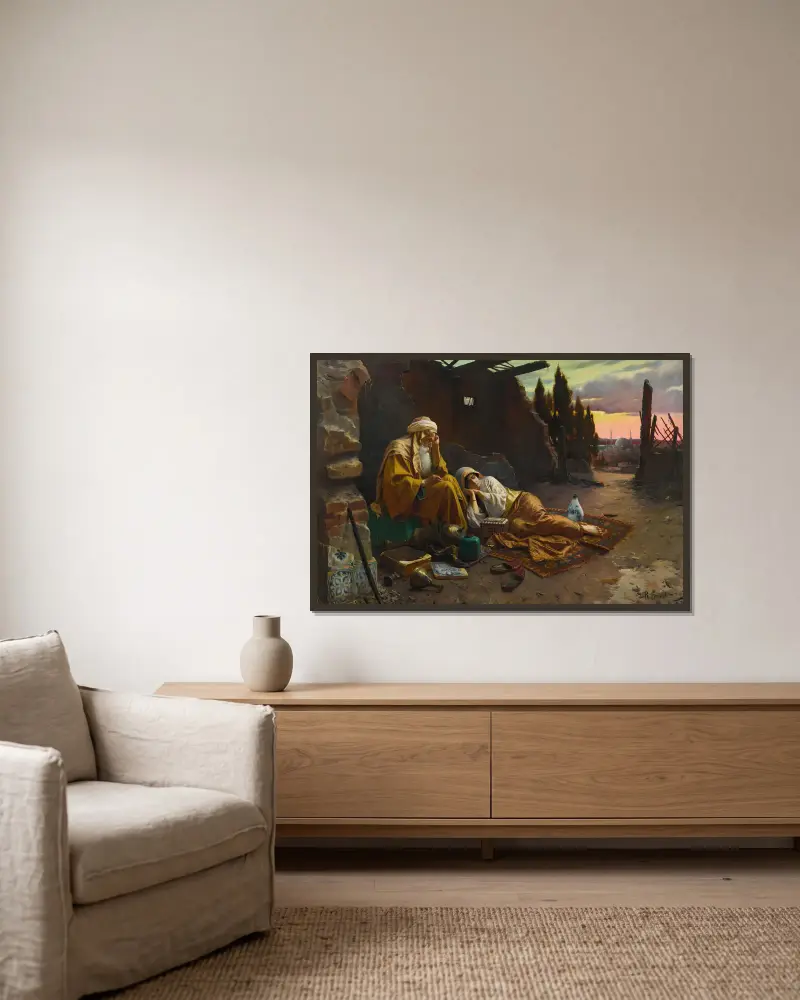 Nové svítání, Rudolf Ernst v rámu na stěně