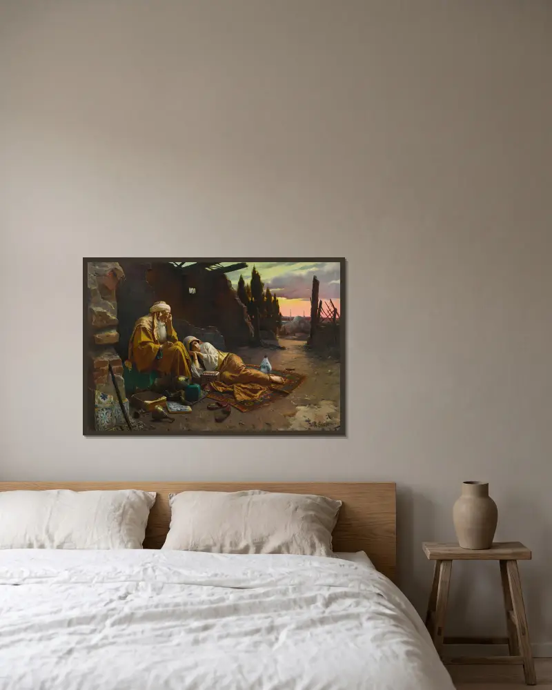 Nové svítání, Rudolf Ernst v rámu na stěně