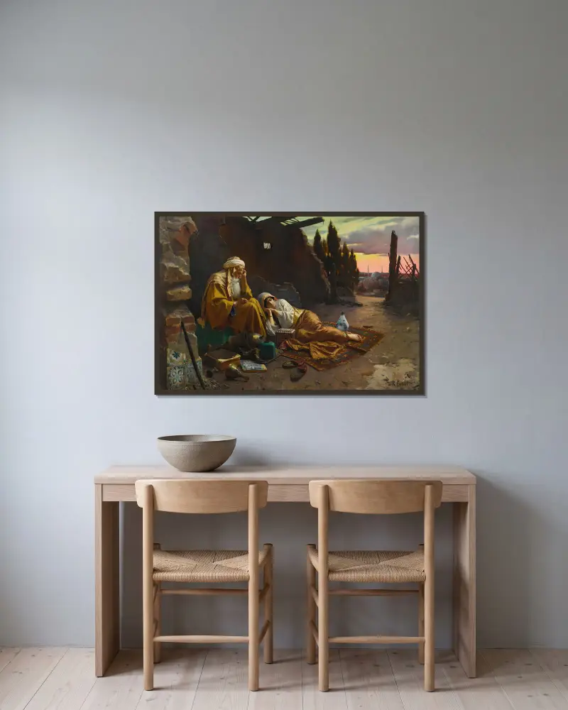 Nové svítání, Rudolf Ernst v rámu na stěně