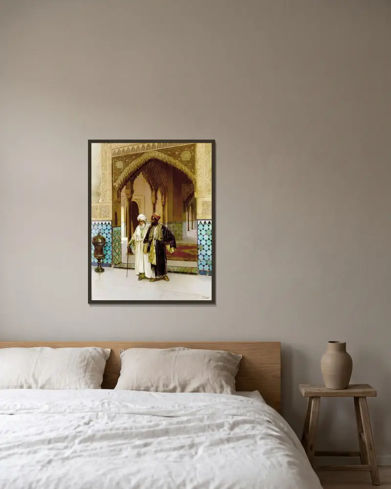 Nach dem Gebet von Rudolf Ernst gerahmt an einer Wand