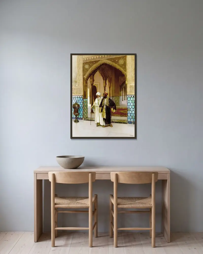 Nach dem Gebet von Rudolf Ernst gerahmt an einer Wand