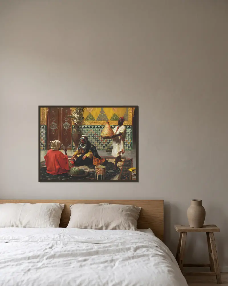 Popołudniowa dyskusja, Rudolf Ernst w ramie na ścianie