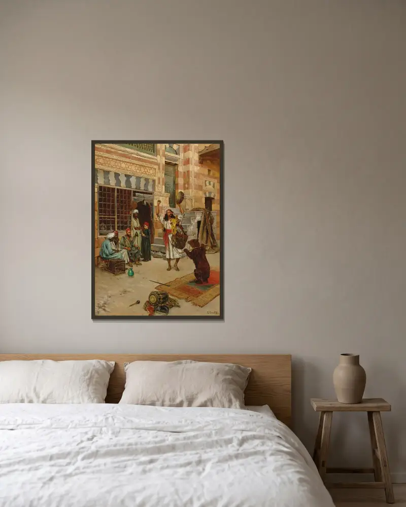 Eine Nachmittagsvorstellung von Rudolf Ernst gerahmt an einer Wand