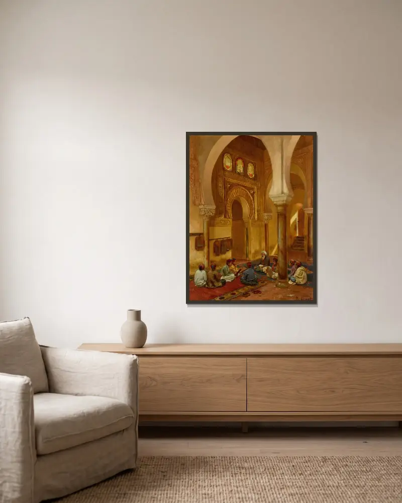 In der Madrasa von Rudolf Ernst gerahmt an einer Wand