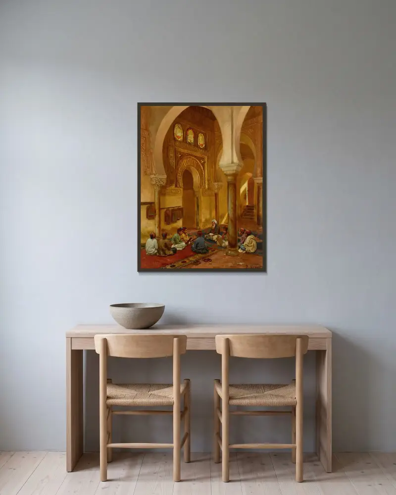 In der Madrasa von Rudolf Ernst gerahmt an einer Wand