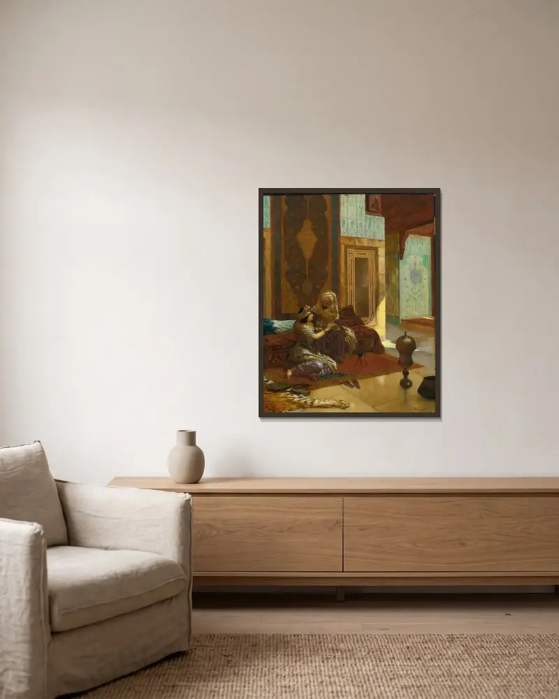 Die Favoritin – Nr. 1 von Rudolf Ernst gerahmt an einer Wand