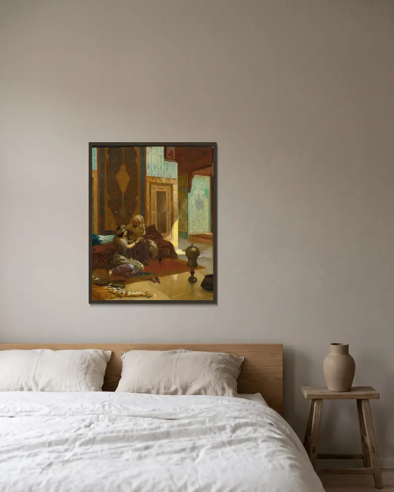 Die Favoritin – Nr. 1 von Rudolf Ernst gerahmt an einer Wand
