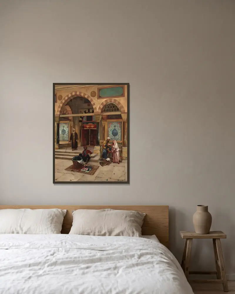 Před mešitou, Rudolf Ernst v rámu na stěně