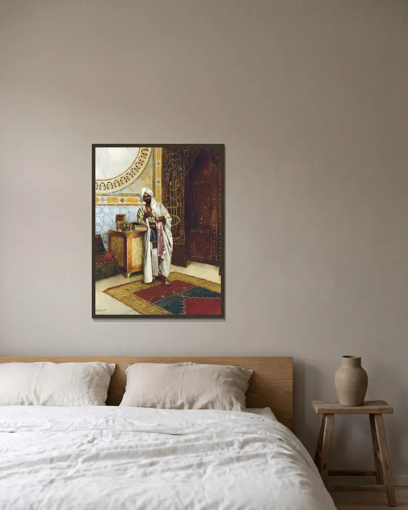 Szkatułka na biżuterię, Rudolf Ernst w ramie na ścianie