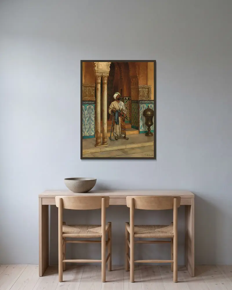 Die Palastwache von Rudolf Ernst gerahmt an einer Wand