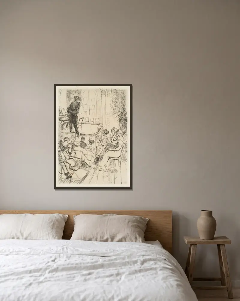 Liederabend Ludwig Wüllner von Rudolf Grossmann gerahmt an einer Wand