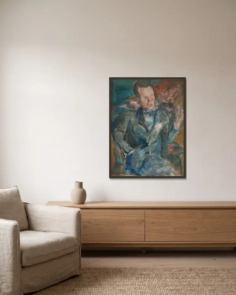 Ludwig Wolde von Rudolf Grossmann gerahmt an einer Wand