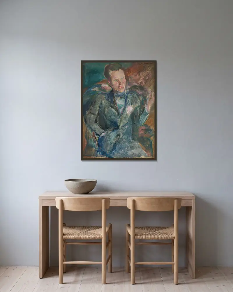 Ludwig Wolde von Rudolf Grossmann gerahmt an einer Wand