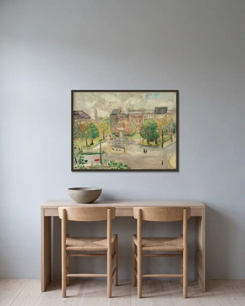 Lützowplatz von Rudolf Grossmann gerahmt an einer Wand