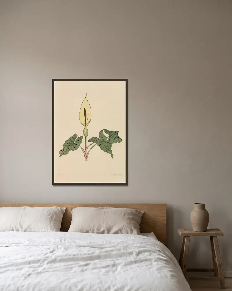 Blumenbuch von Rudolf Koch gerahmt an einer Wand