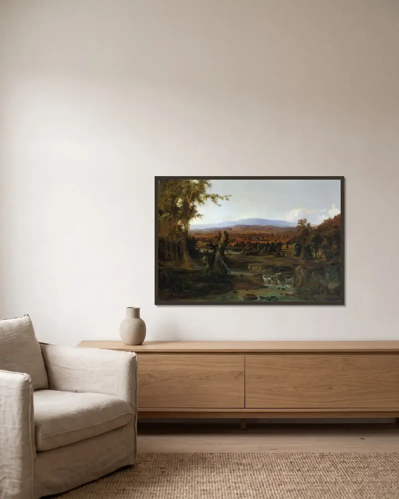Krajina s pastýřem, Robert S. Duncanson v rámu na stěně