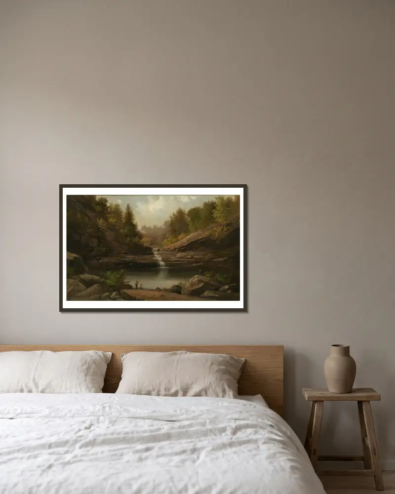 Horské jezírko, Robert S. Duncanson v rámu na stěně