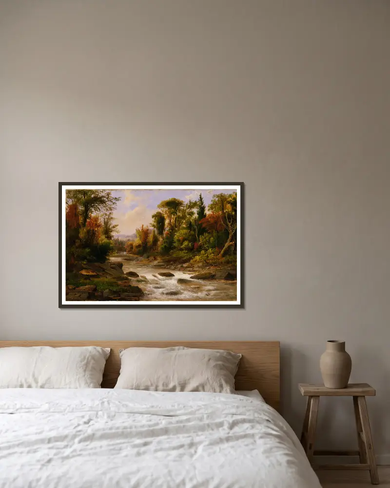 On the St. Annes, East Canada, 1863 av Robert S. Duncanson inramad på en vägg