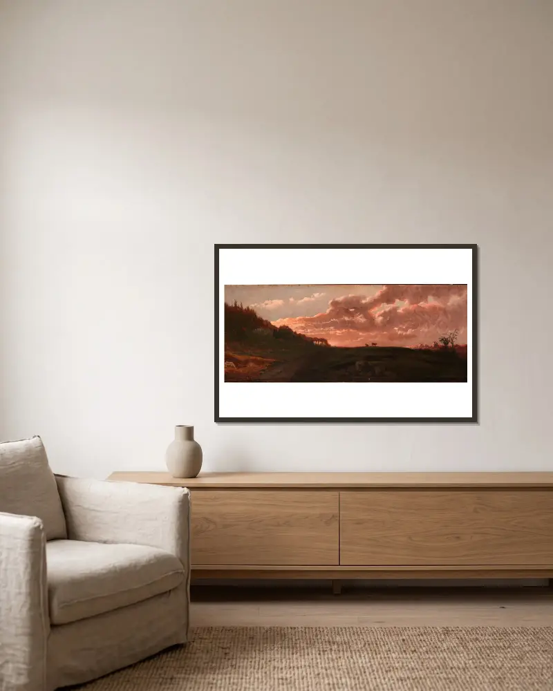 Romantická krajina, Robert S. Duncanson v rámu na stěně