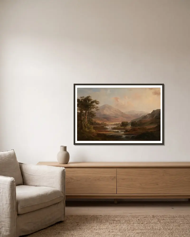 Skotská krajina, Robert S. Duncanson v rámu na stěně