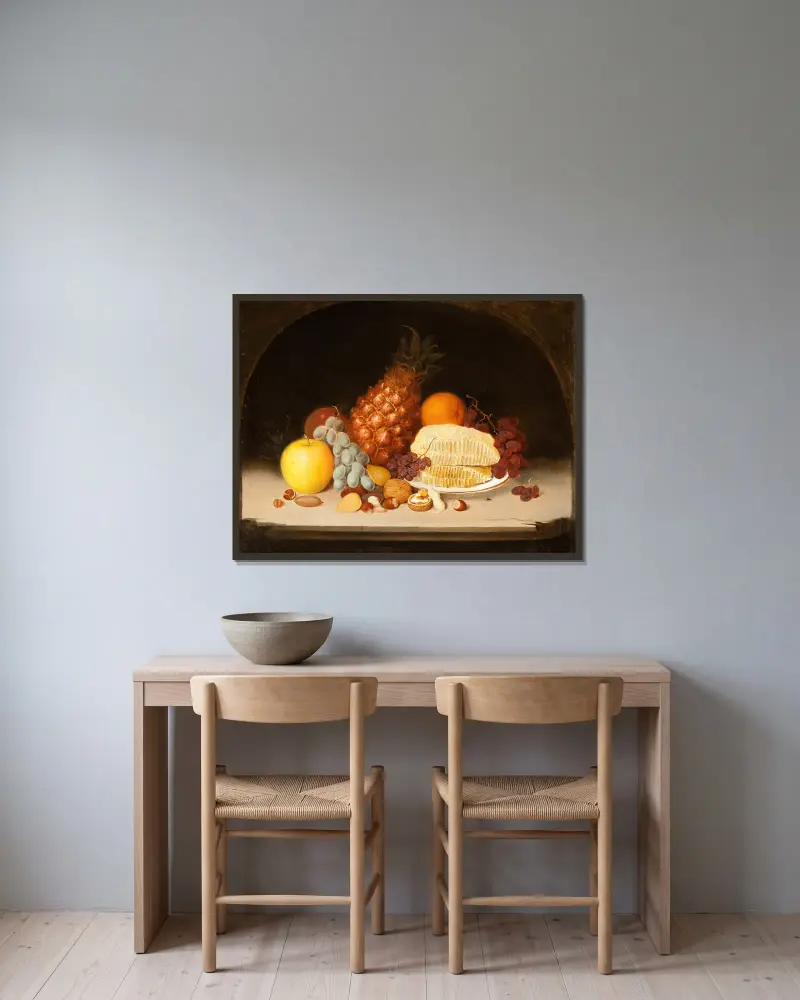 Stilleben von Robert S. Duncanson gerahmt an einer Wand