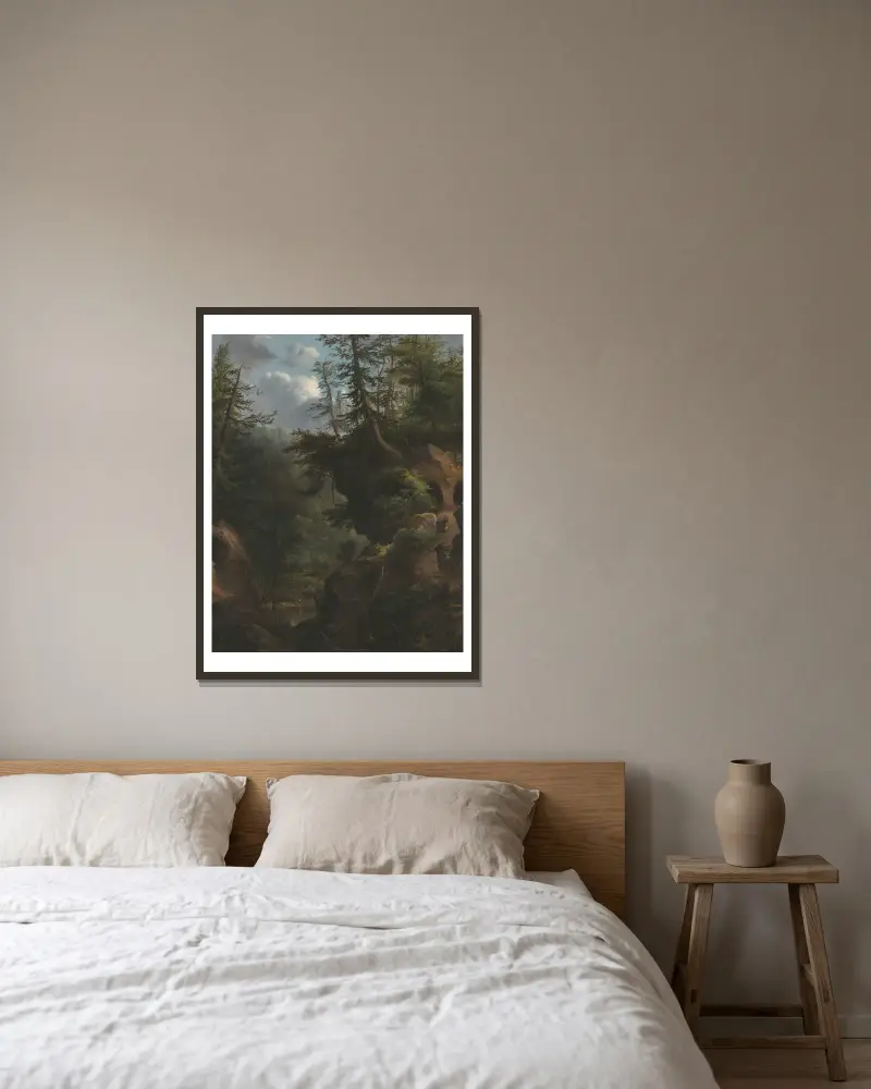 Jeskyně, Robert S. Duncanson v rámu na stěně
