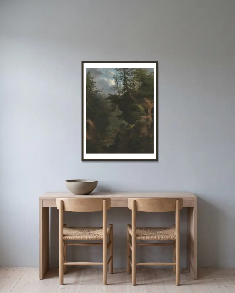 Jeskyně, Robert S. Duncanson v rámu na stěně